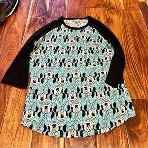 Women’s Lularoe Minnie Mouse Randy shirt. Size medium